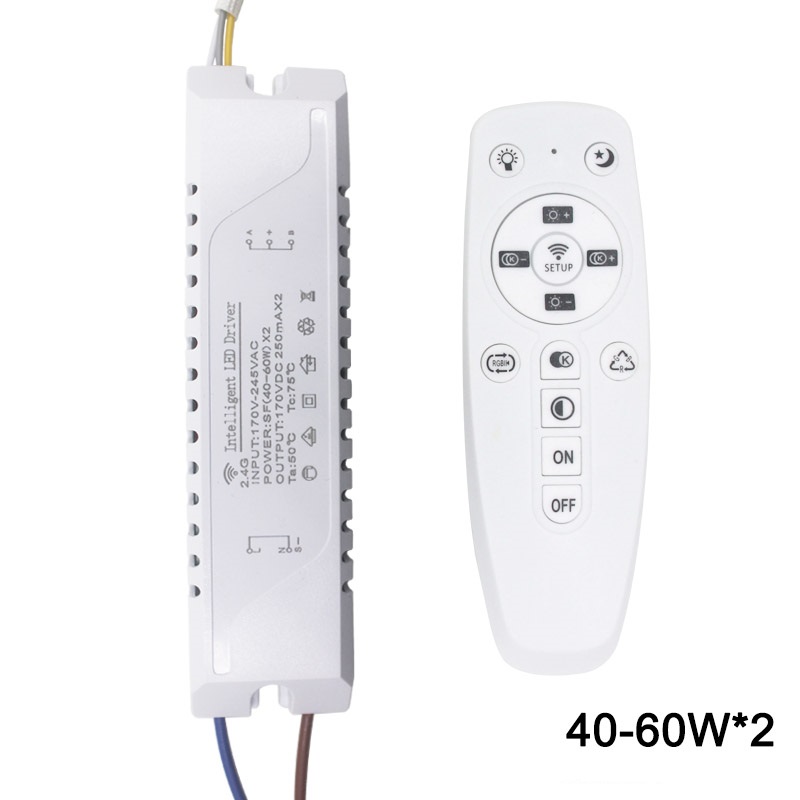 12-60W * 2 светодиодный Интеллектуальный драйвер AC170-245V 2,4 г WIFI блок питания Трансформаторы для телефона управления лампой
