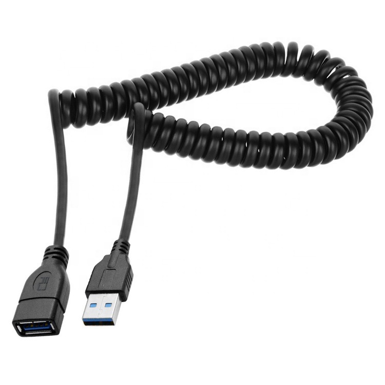Factory sale High quality USB 3.0 A Male to Female extension Cable assembly with spring cable