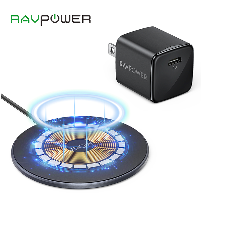 RAVPower Оригинальное 15 Вт индукционное зарядное устройство для телефона Qi тонкое настольное Беспроводное зарядное устройство для телефона для Samsung для Iphone