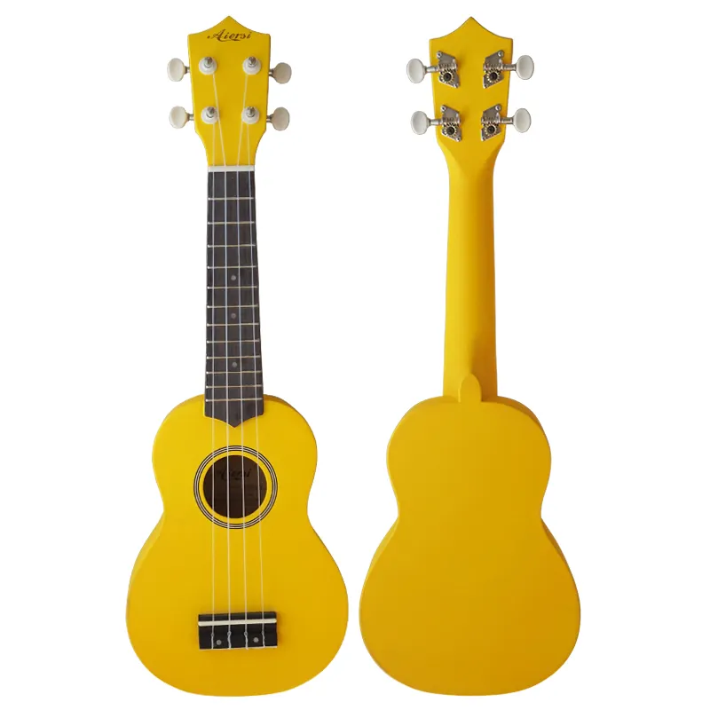 beginner ukulele wooden ukulele soprano 21 yellow