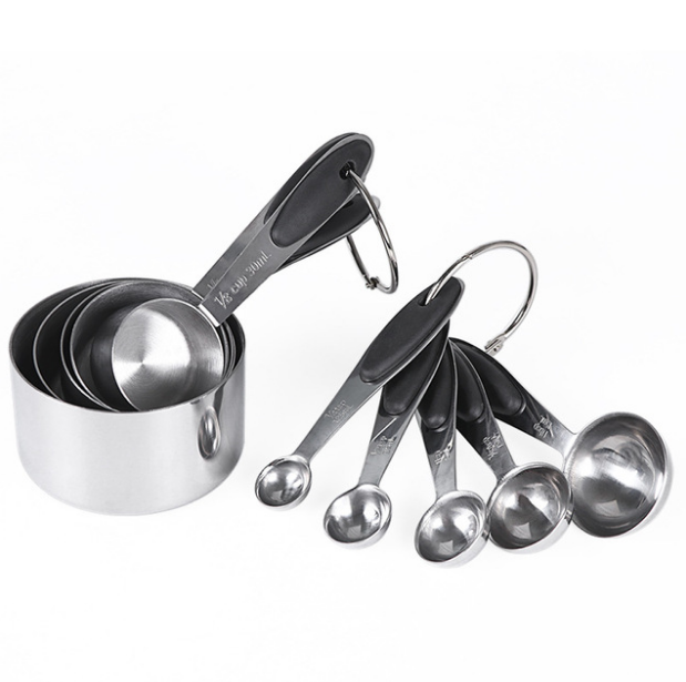 Kitchen Baking Tools Measuring Tools 10-piece Stainless Steel Measuring Cups and Spoons