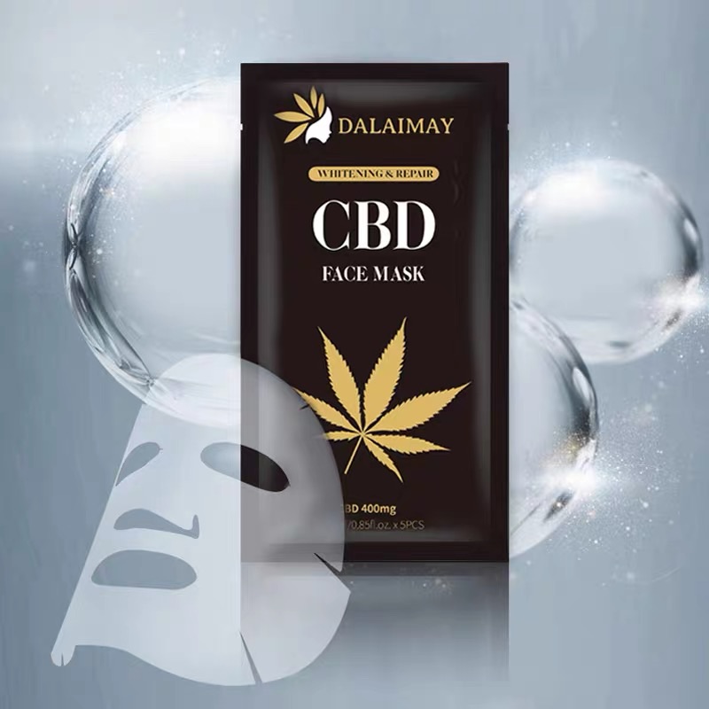 CBD face Mask Hemp Factory Best Whitening Facial Mask Hydrating Natural Organic CBD Hemp oil Face Sheet