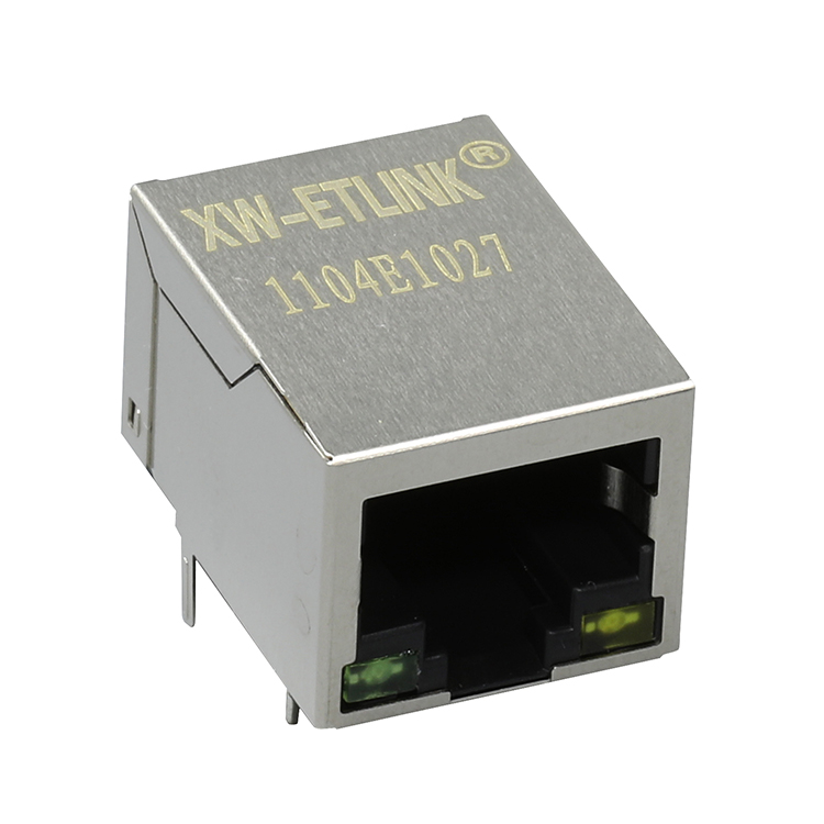 Разъем ethernet rj45 pcb jack с poe 10/100base-t female rj45