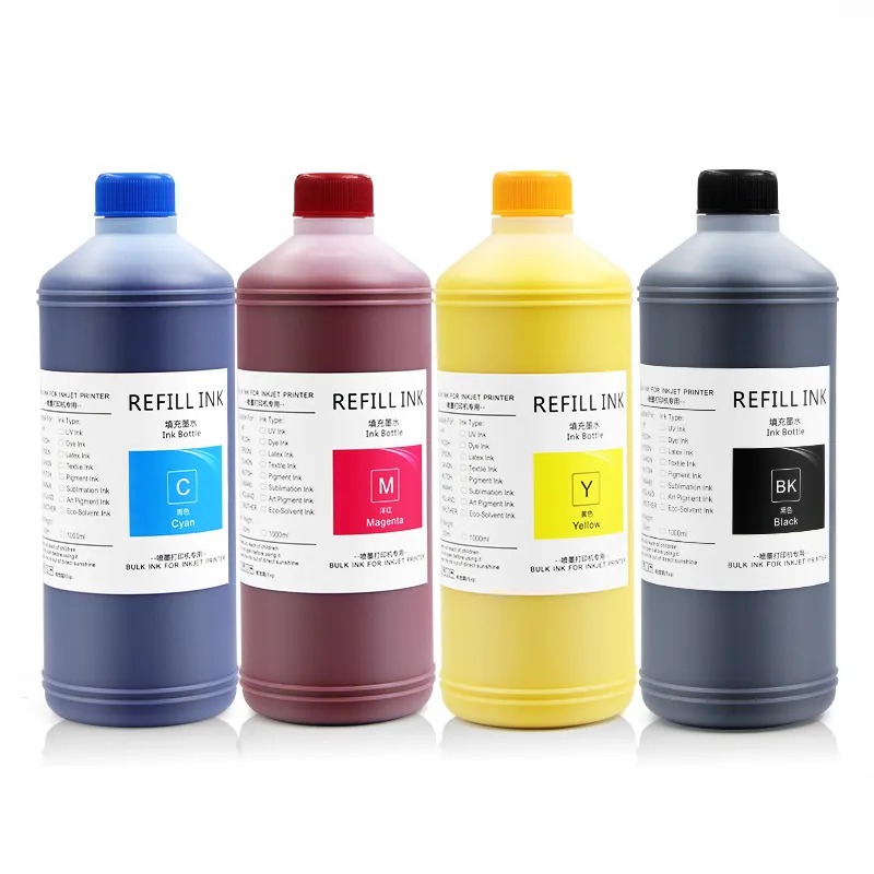 Ocbestjet 1000ML 4 Colors Universal Pigment Ink T902XL1-T902XL4 For EPSON WorkForce Pro WF-C5290 C5790 C5210 C5710 Printer