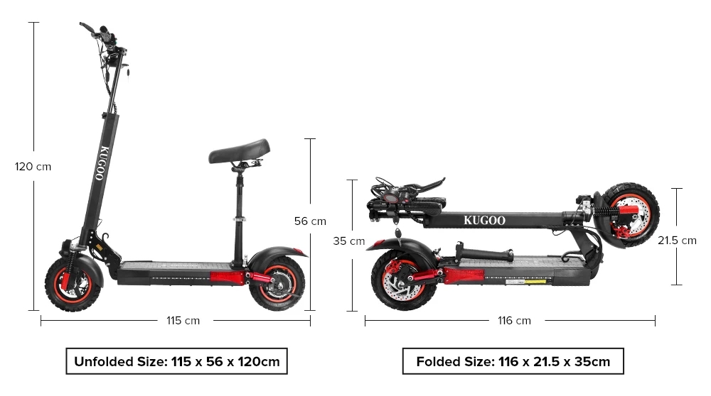 New arrival   KUGOO KIRIN M4 PRO Folding Electric Scooter 10" Off-road Tires 500W Motor