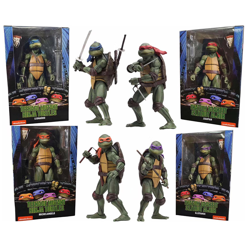 Фигурка Черепаха ниндзя Леонардо да Винчи для NECA 1990, пластиковая экшн-фигурка из фильма «подростковые Рафаэли», черепахи Мута Леонардо