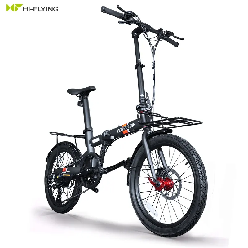 ECO-FLYING E-bike 36V 250W 7-14Ah Battery Fold Electric Bicycle 20inch KENDA Tire Fast Folding Adult Electric Bikes City Cycle