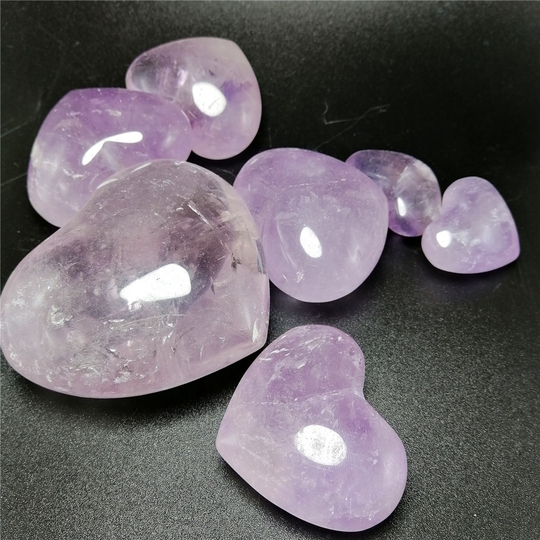 Wholesale new product natural amethyst quartz with heart shape crystal stone for decoration or gift
