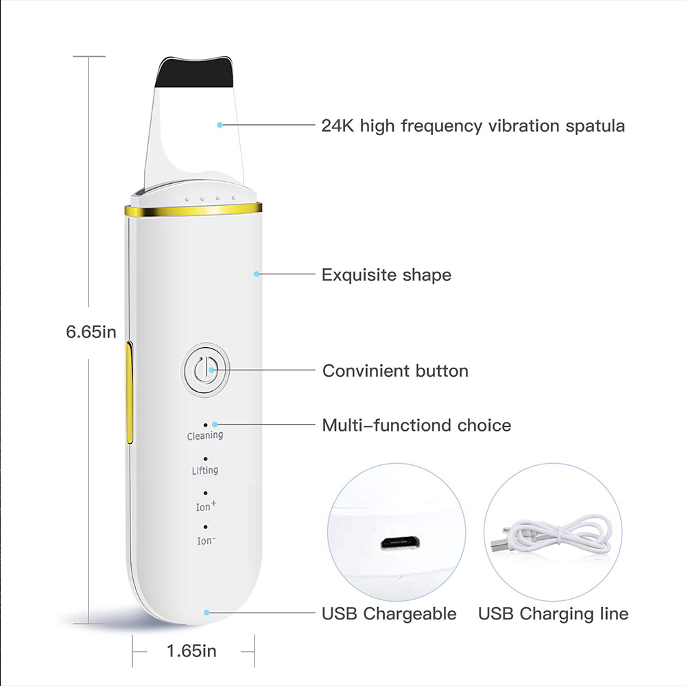 Dropshipping Nicemay Beauty Personal Face Spatula Dead Skin Care Tool Peeling Facial Ultrasonic Skin Scrubber