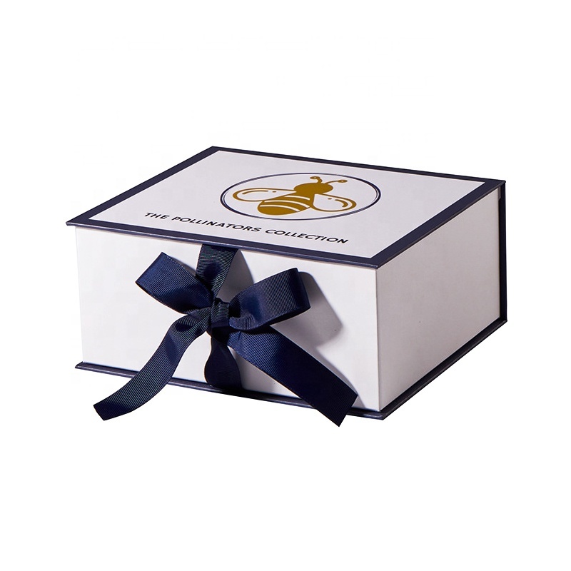 Wholesale book shape gift custom logo jewelry packaging box with ribbon