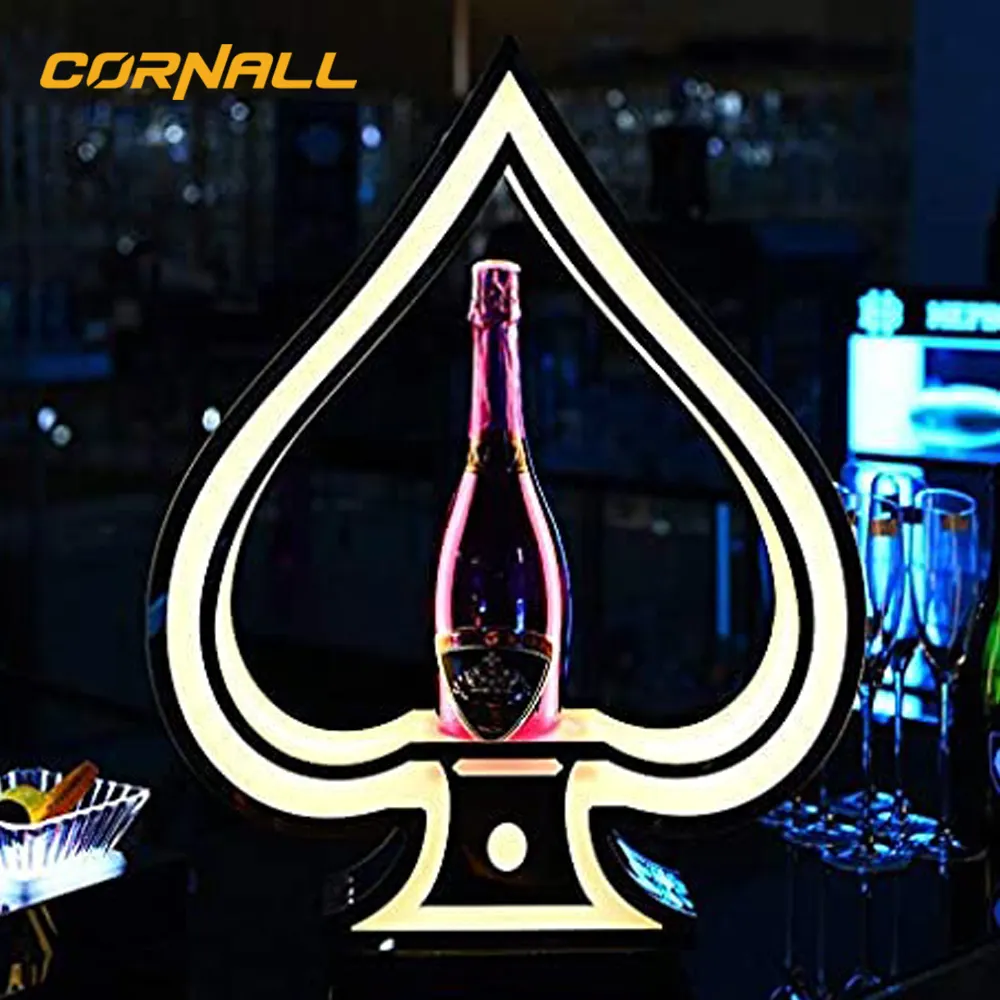 Night Club Bar Rechargeable Acrylic Led Bottle Glorifier Of Led Bottle Presenter Display Stand