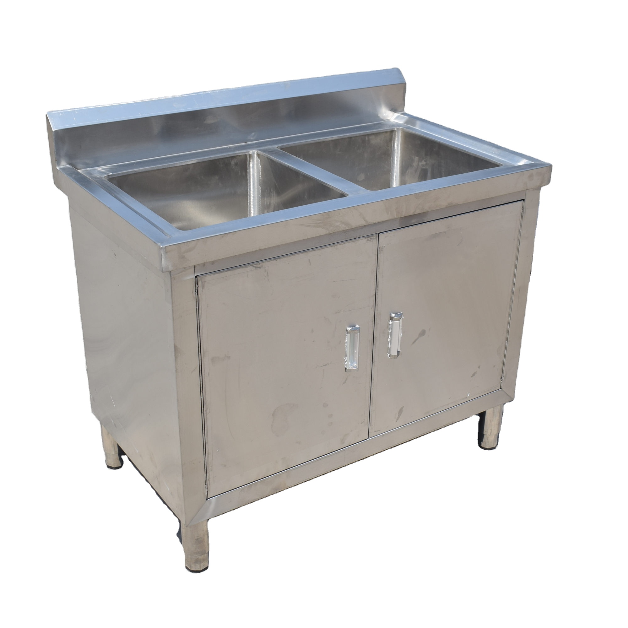 Китайский поставщик Hikitchen, наружная раковина из нержавеющей стали, одинарная/двойная/трипплексная, для мытья рук, шкаф по низкой цене