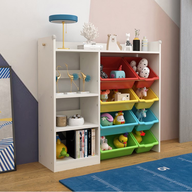 Children's toy storage shelf rack storage cabinet multi-layer finishing rack kindergarten baby bookshelf drawing book rack