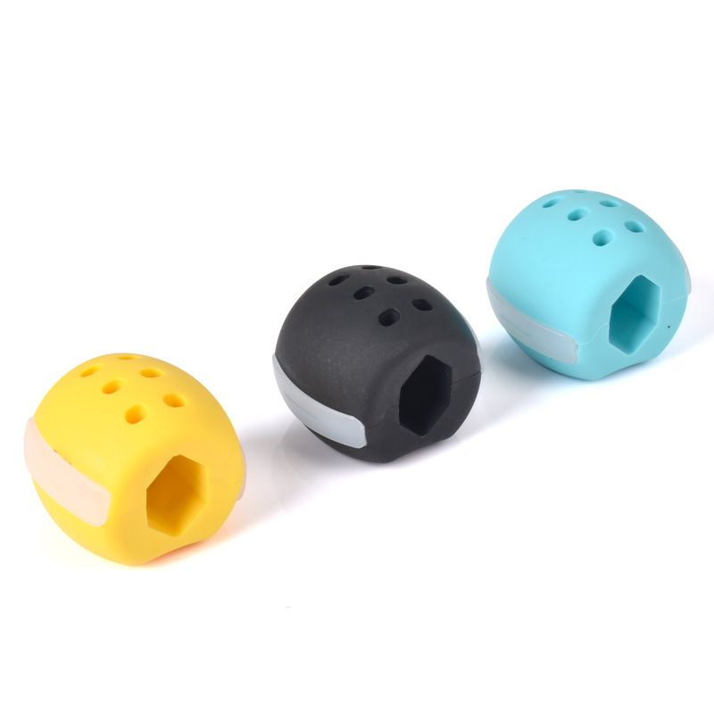 2021 cheap custom silicone face jawline muscle ball chew jaw exerciser