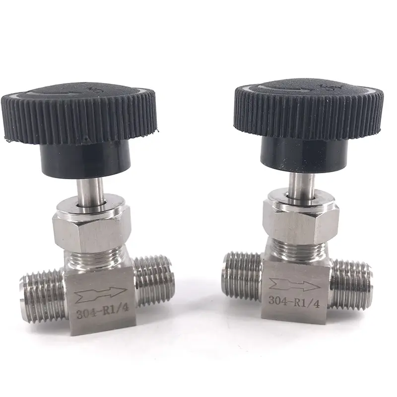 Adjustable Needle valve 1/8" 1/4" 3/8" 1/2" male thread stainless steel 304 Flow Control crane Straight needle valve