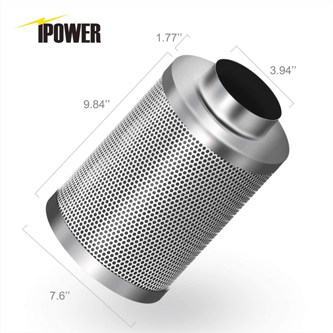 IPower 4 дюйма воздушного фильтра с активированным углем комнатные растения растут шатер управление дезодорации для скруббера с Австралией активированного угля C для встроенного вентилятора
