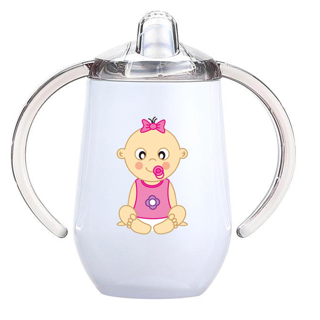 Double Wall Blank Baby Tumblers with Handles for Sublimation