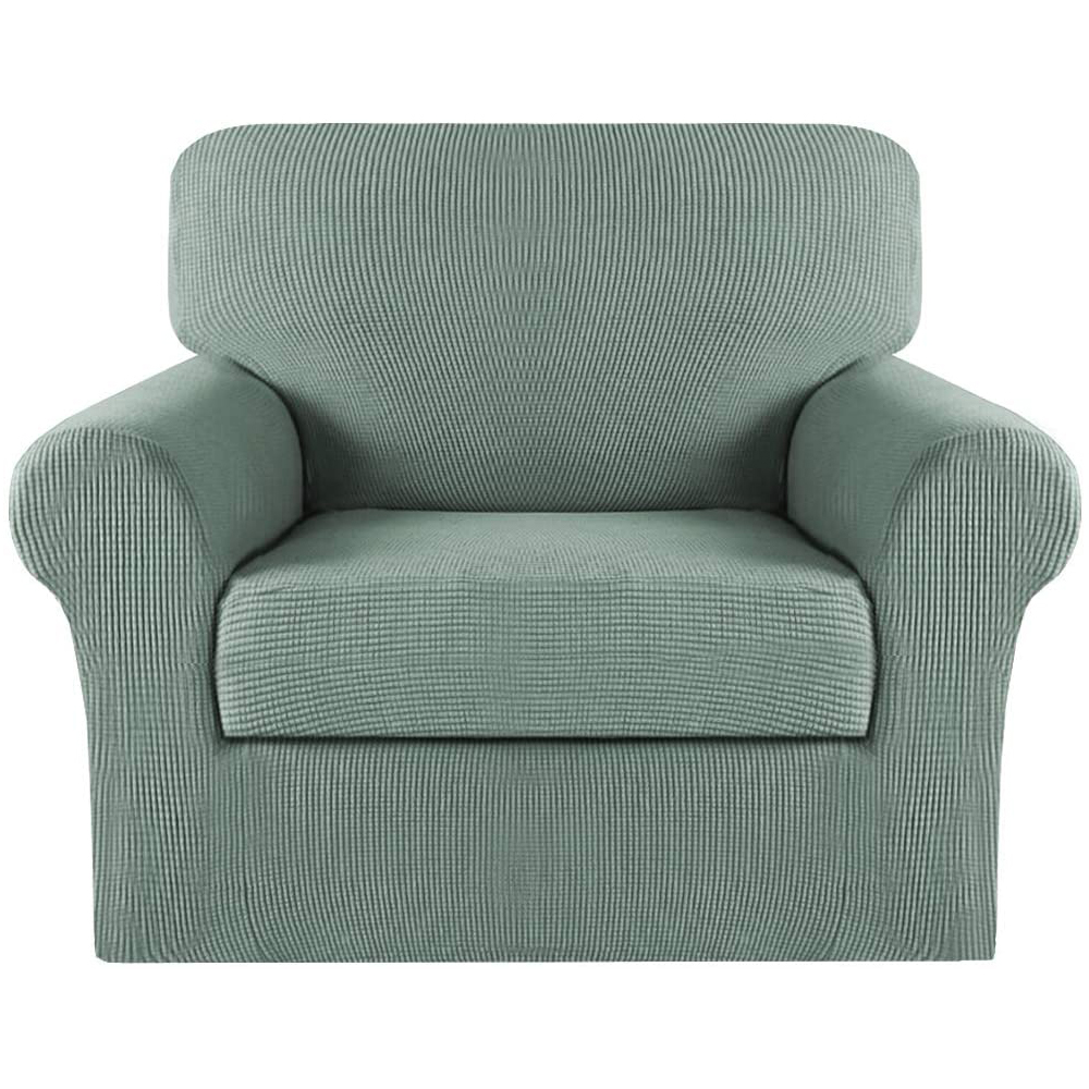Modern Jacquard 1 Seat 2 Pc Solid Color Stretch Elasticity Water proof Chair Sofa Couch SeT Cover