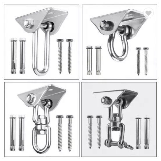 Hammock celling hook stainless steel eye pad plate swing swivel hanging hooks