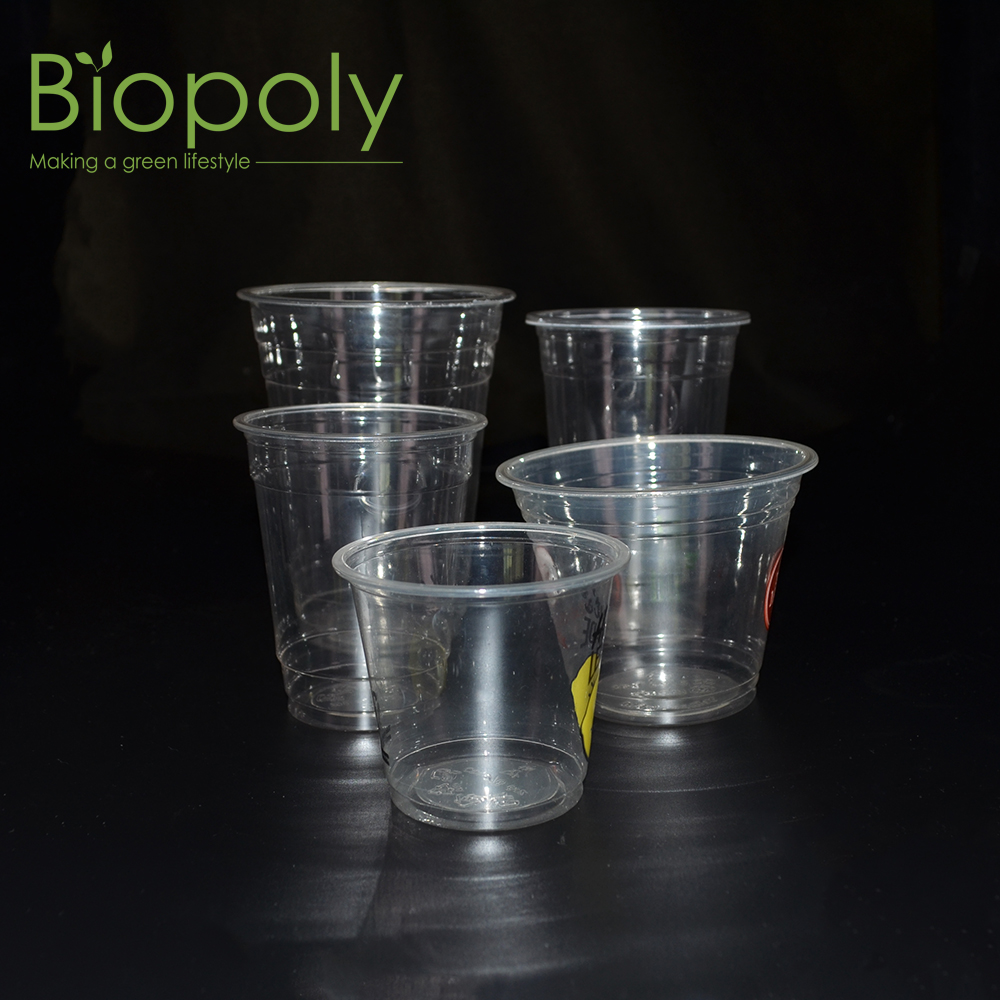 PLA Compostable непластиковая чашка для холодного питья сок мороженое чашка