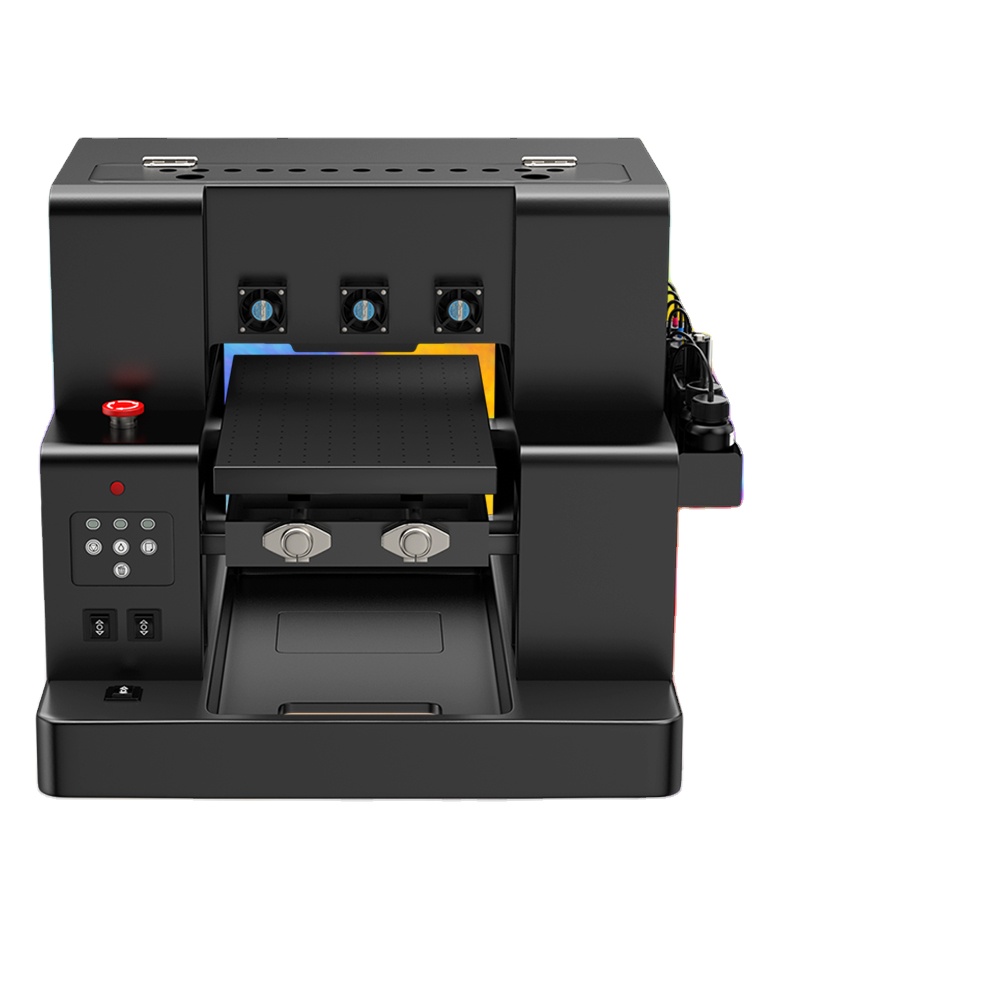 Full Automatic UV Printer A4 Multifunction A4 UV Printer 6 Color for Phone case/cover Glass Print