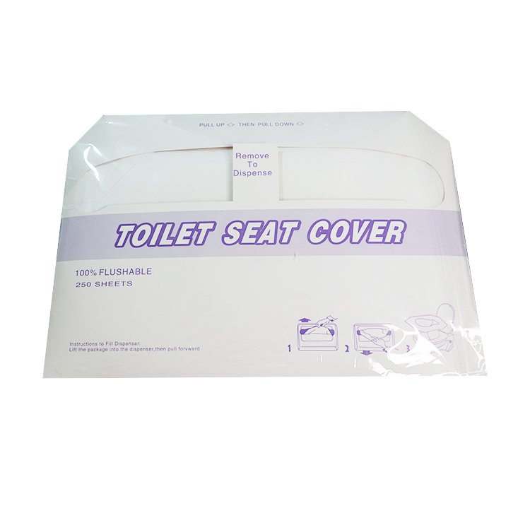 Customized Wholesale Virgin pulp 1/2 fold wc disposable toilet seat cover paper