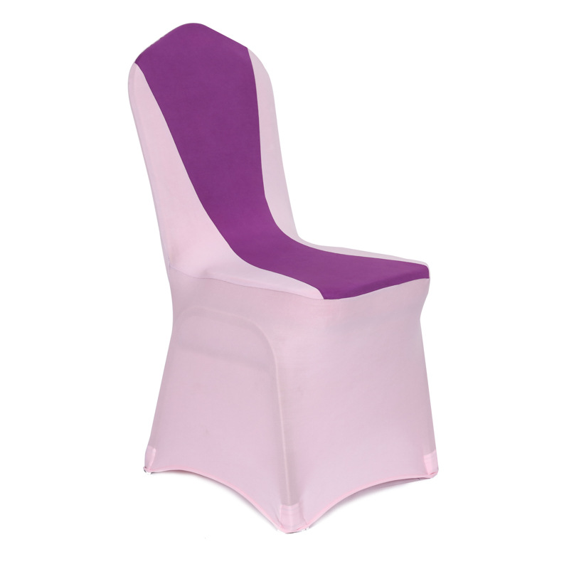 Wholesale Stretch Polyester Banquet Chair Covers Color Contrast Elegant Wedding Chair Cover