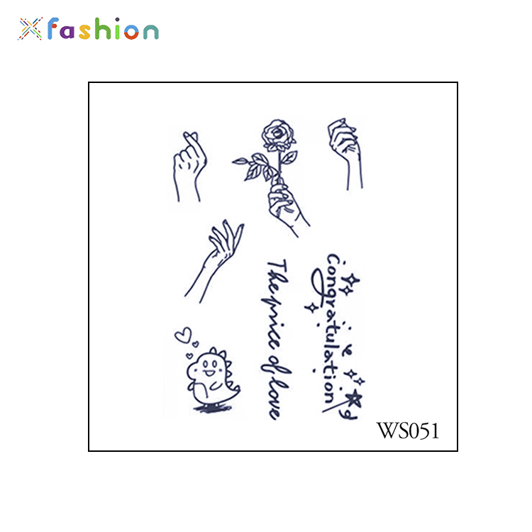 Wholesale Realistic tattoo Long Lasting Jagua Juice tattoo last 2 week temporary hollow tattoo sticker buho