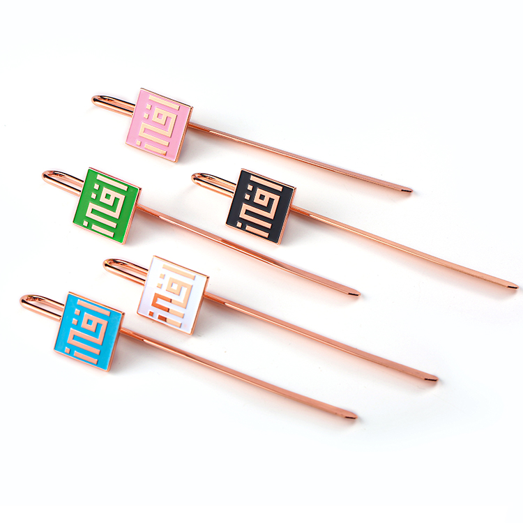 Promote unique custom hard and soft enamel Angel Wings shield and sword bookmark metal bookmark