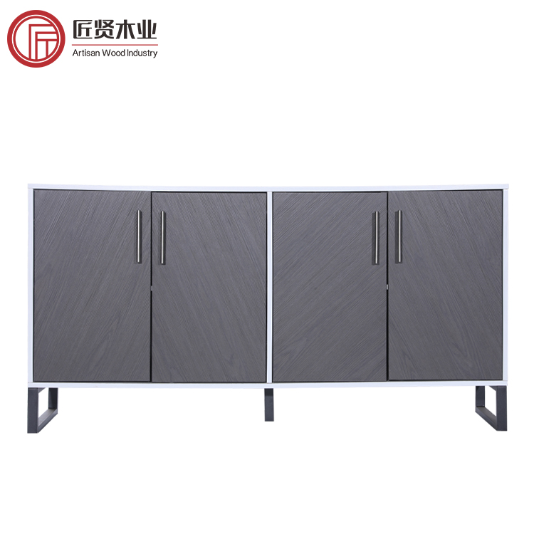 Luxury Furniture Living Room Modern Metal Legs Buffet Double Door Dining Sideboard Cabinet
