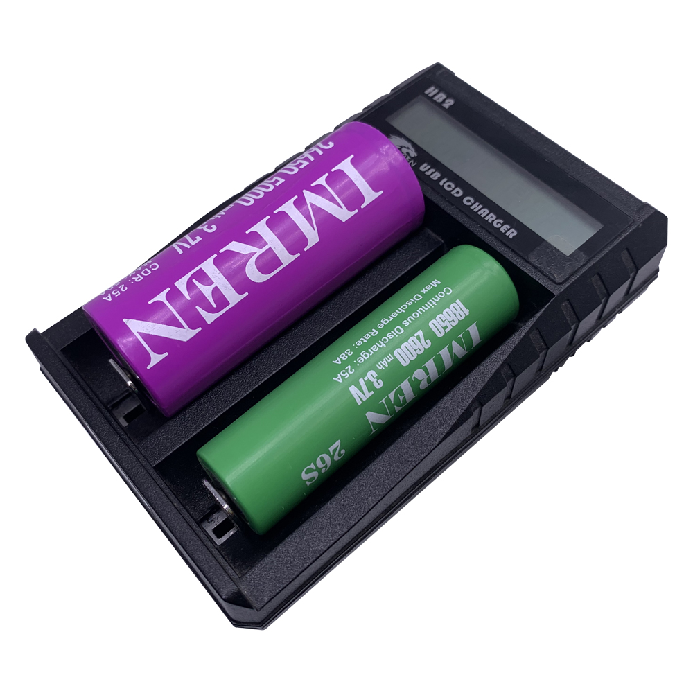 Fast charger HB2 5V 2A 2 slot 18650 20700 21700 li ion 18650 batteries charger