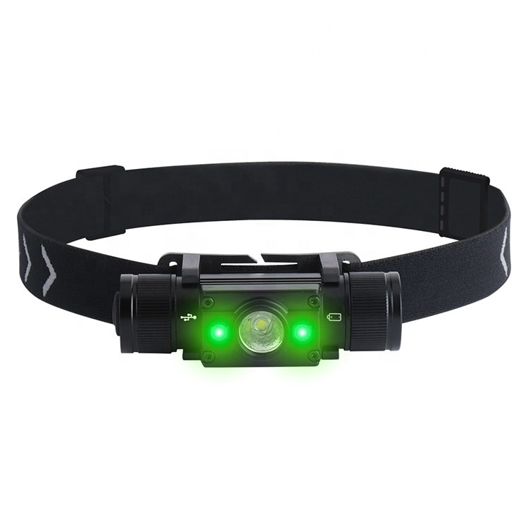2022 New Design 1000 Lumen High Power LED Headlamp Flashlight Type C USB Rechargeable Green Light Headtorch for Hunting