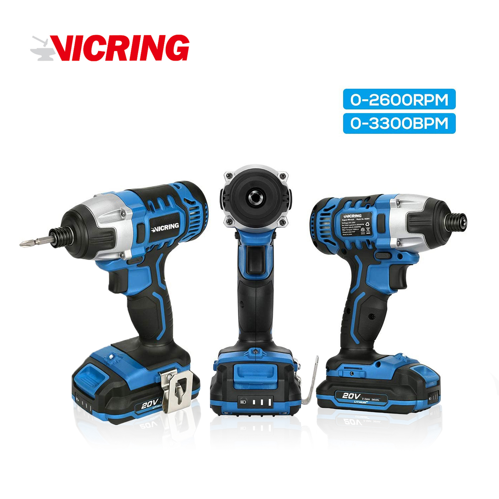 Vicring атомно-20v max с бесщеточным двигателем беспроводной Компактный Аккумуляторный ударный гайковерт