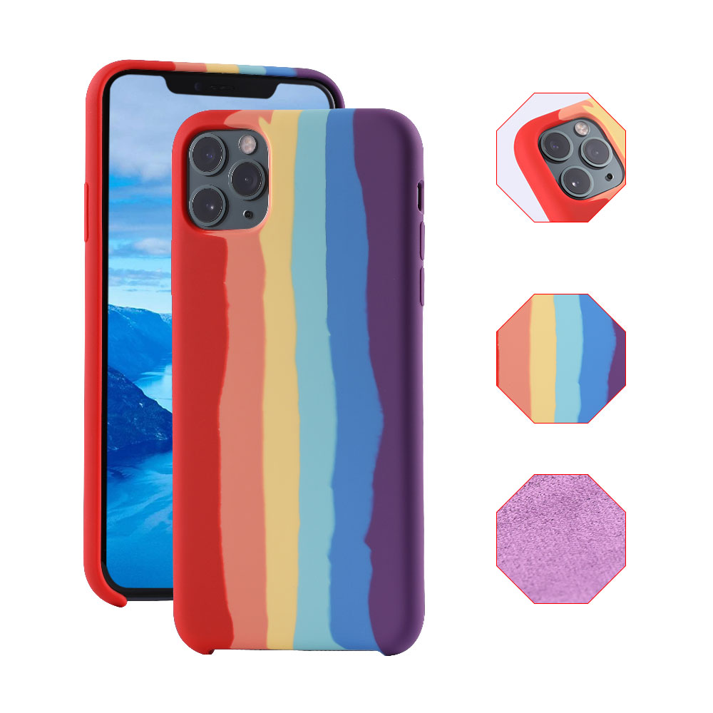 Цветной Радужный жидкий силиконовый чехол для сотового телефона iphone 11 pro max, чехол для iphone 12 pro max
