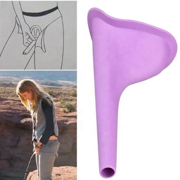 Women Urinal Soft Silicone Urination Device Travel Outdoor Camping Stand Up Pee Toilet Portable Urinals For Girl Female