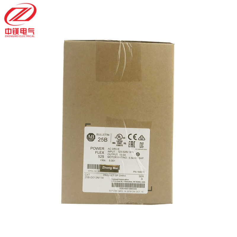 100% новый и оригинальный преобразователь частоты AB PowerFlex 525 25B-D013N114 Allen Bradley