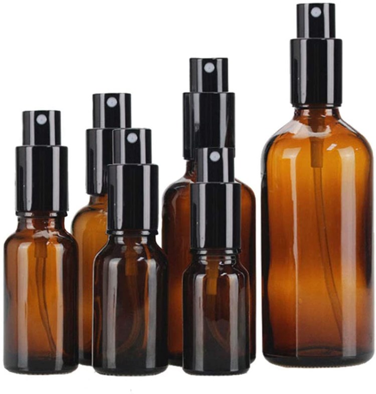 Fashionable 10ml 15ml 20ml 30ml 50ml100ml cosmetic Glass Bottle With Pump Sprayer Essential Oil Bottle