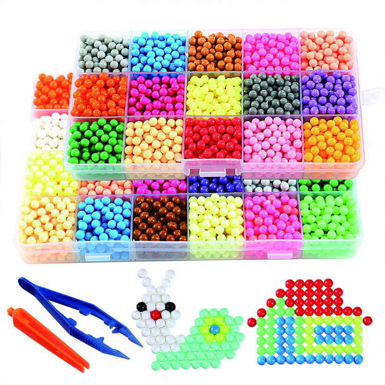Новые Amazon горячие продажи 3D DIY детские развивающие игрушки Пазлы водные магические бусы