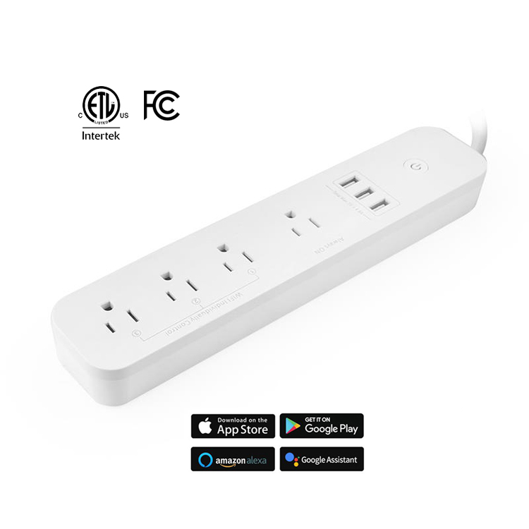 Умный сетевой фильтр с 3 USB-портами и управлением через приложение