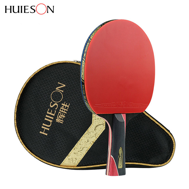 HUIESON OEM с пользовательским логотипом, оптовая продажа, чистые деревянные профессиональные ракетки для пинг-понга 5 звезд, ракетки для настольного тенниса