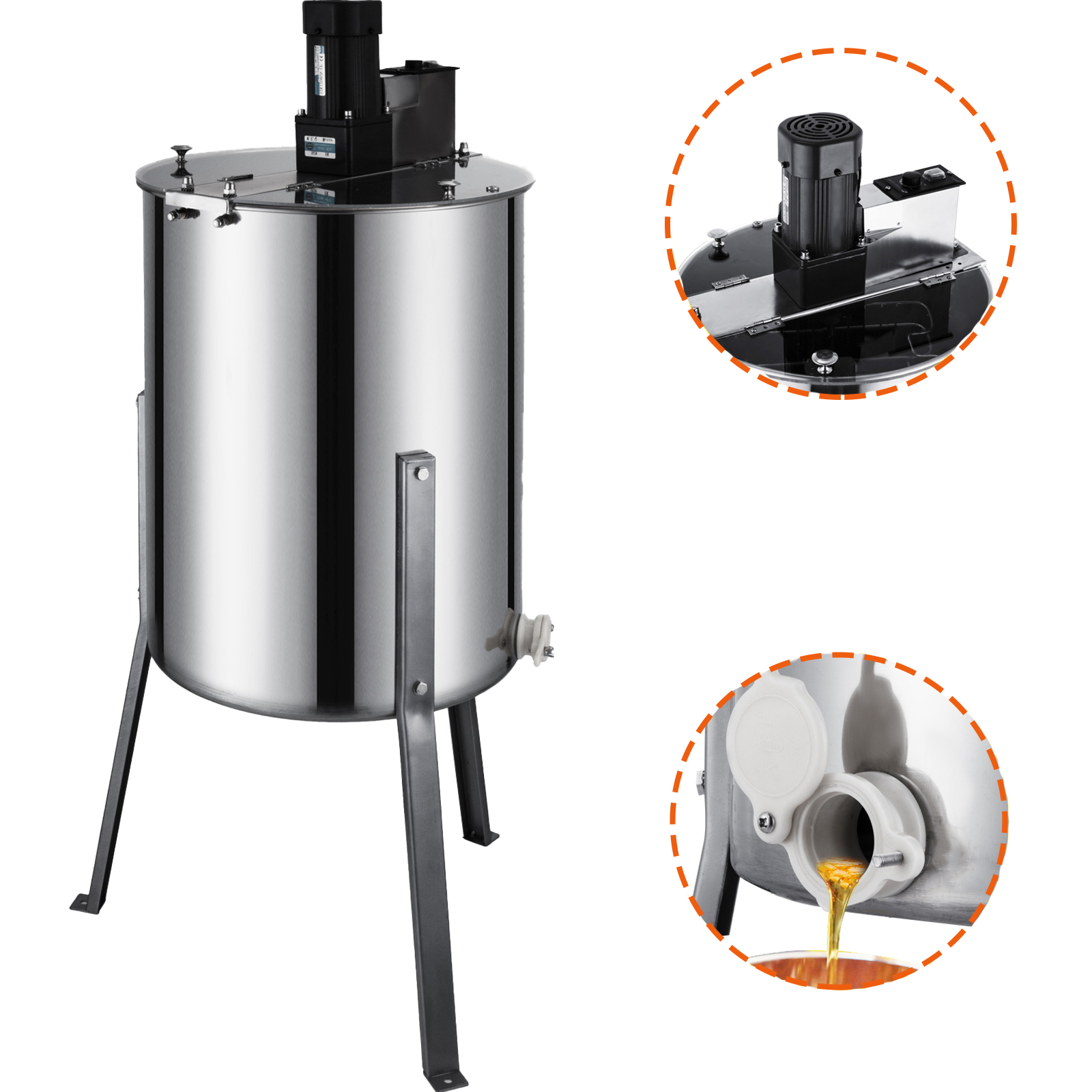 Best Selling 2/3/4 Frames Manual Electric Honey Extractor Beekeeping Machine