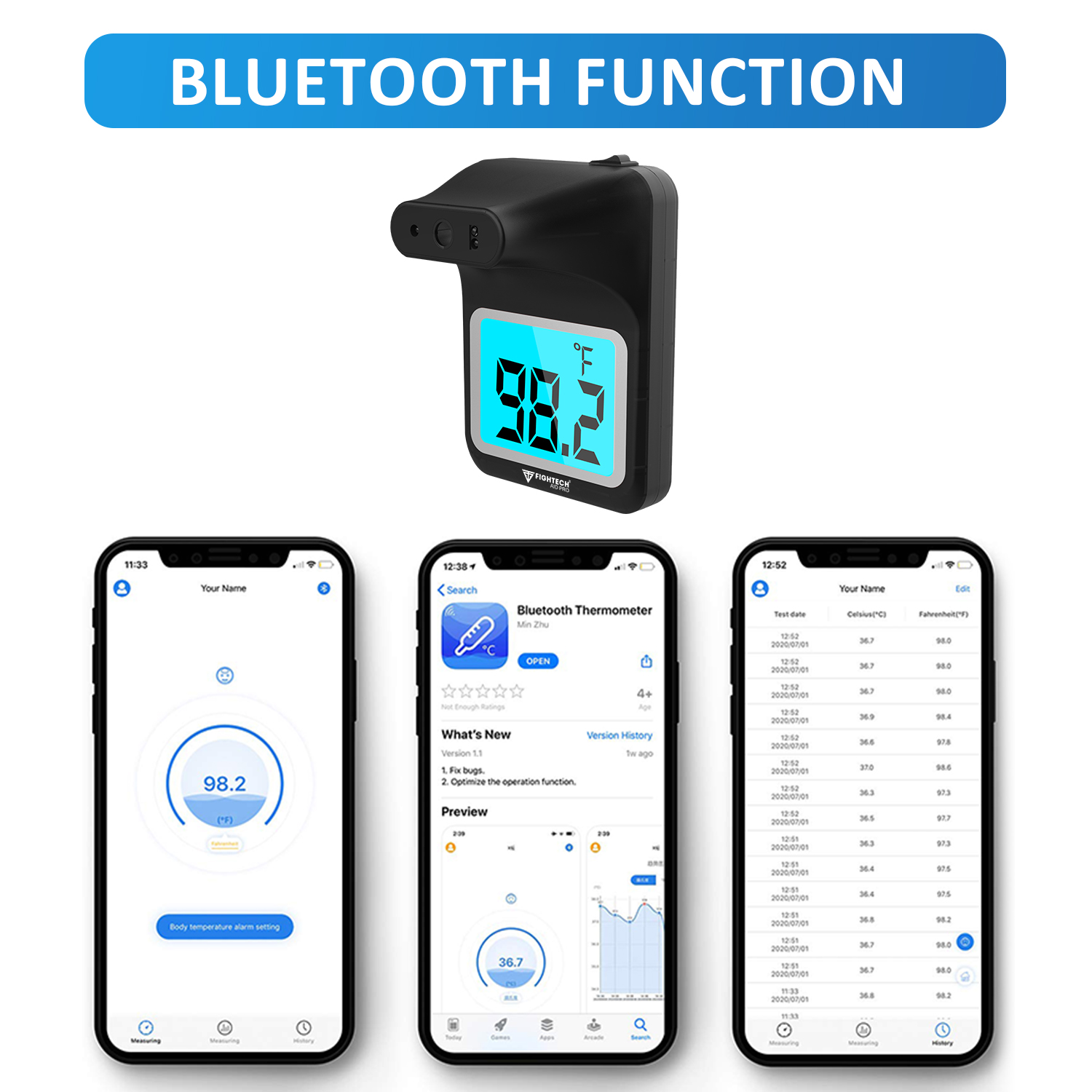 Высокое качество Hand Free умная инфракрасное лба не сенсорный интеллигентая (ый) настенный электронный термометр