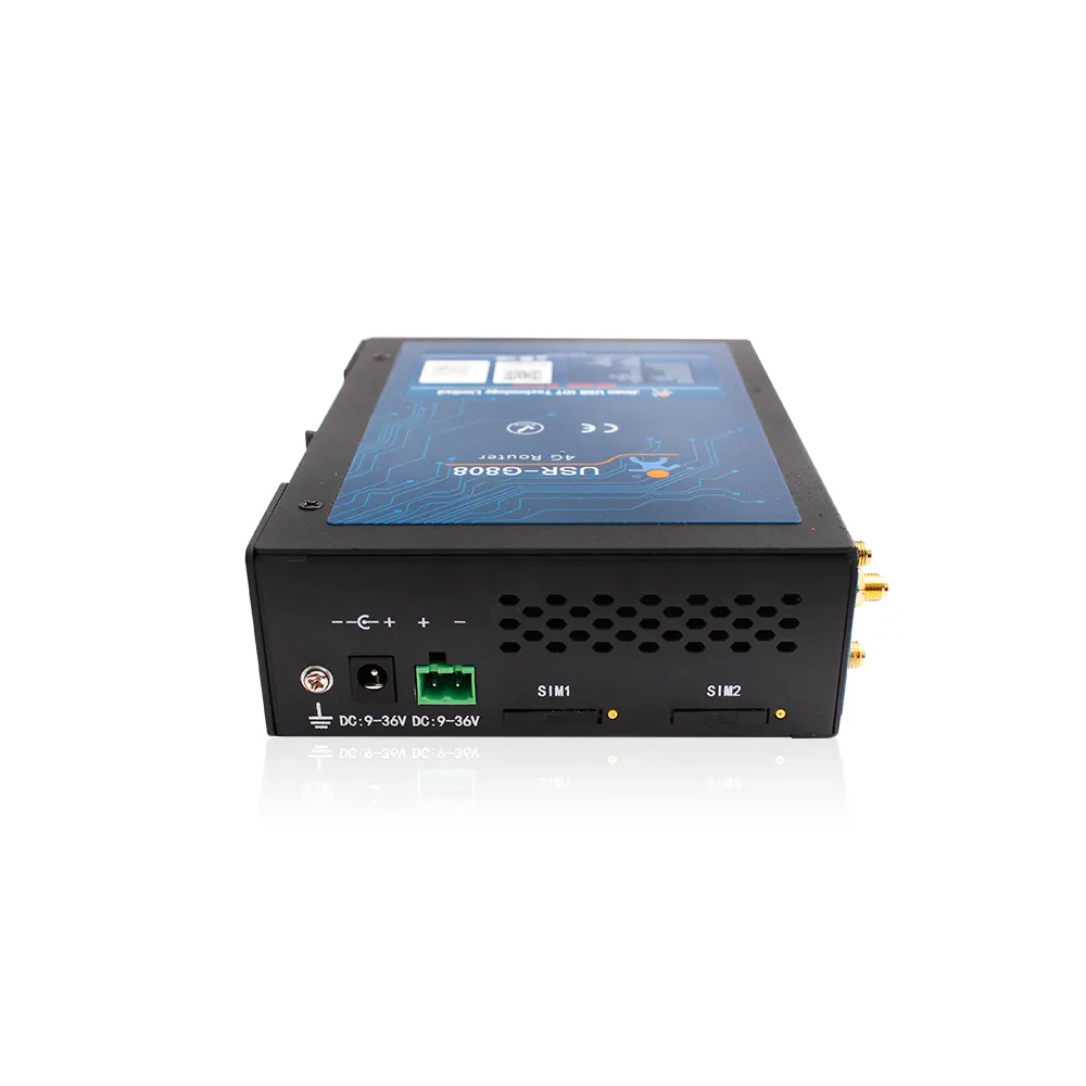 USR-G808-EE EMEA & APAC Long Range  Wifi Industrial Wireless Cellular 4g Lte Router With Dual Sim Card Slot LAN*4 WAN*2