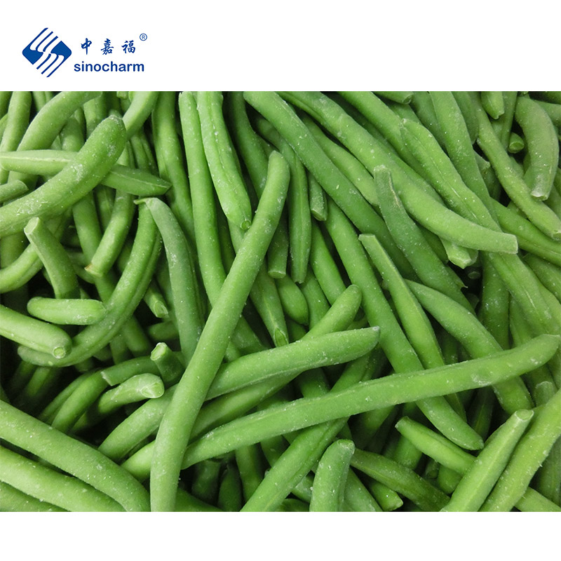 Sinocharm New Crop Premium Quality BRC A Approved 7-13cm Wholesale Price Frozen Whole Green Beans IQF Green Beans