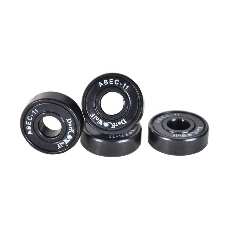 Pro ABEC 11 нейлоновые шариковые роликовые фиксаторы, черные керамические роликовые подшипники для скейтборда