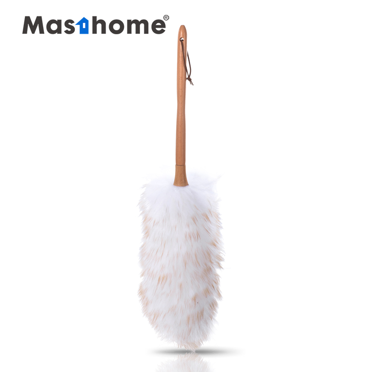 Мягкая шерстяная щетка для чистки ягнят Masthome с длинной ручкой