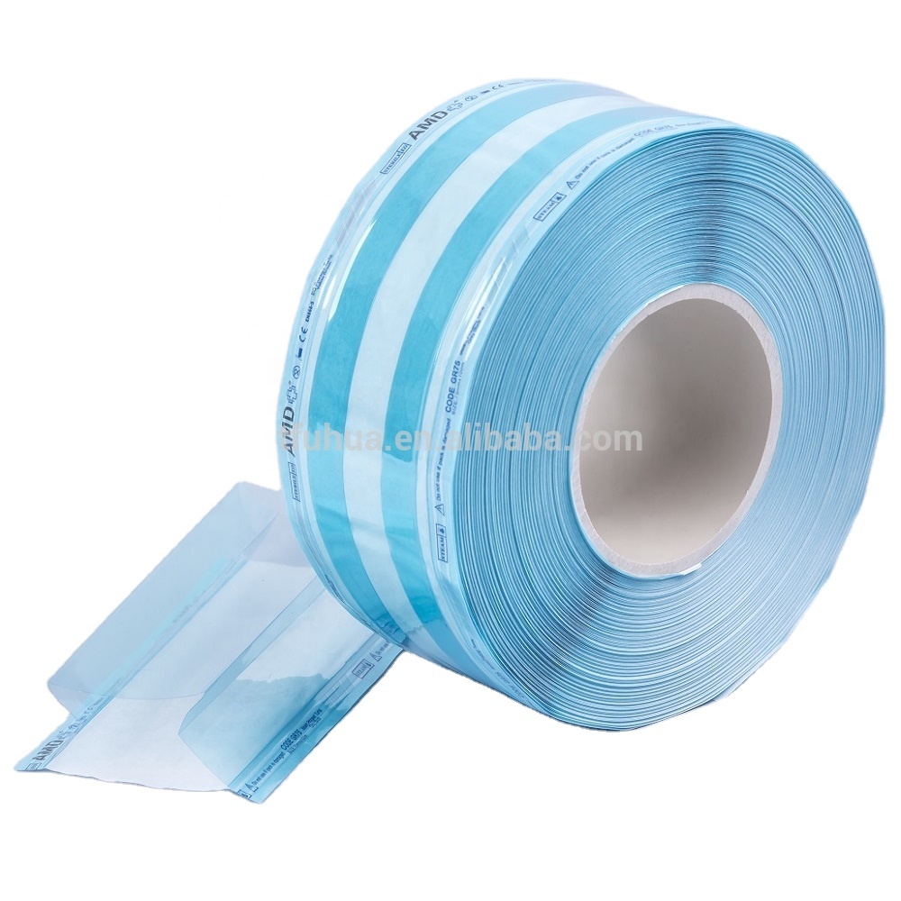 Disinfection Gusseted Reel Pouch roll for Medical Autoclave Steam/EO Sterilization packaging Gr250 250mm*50mm*100m
