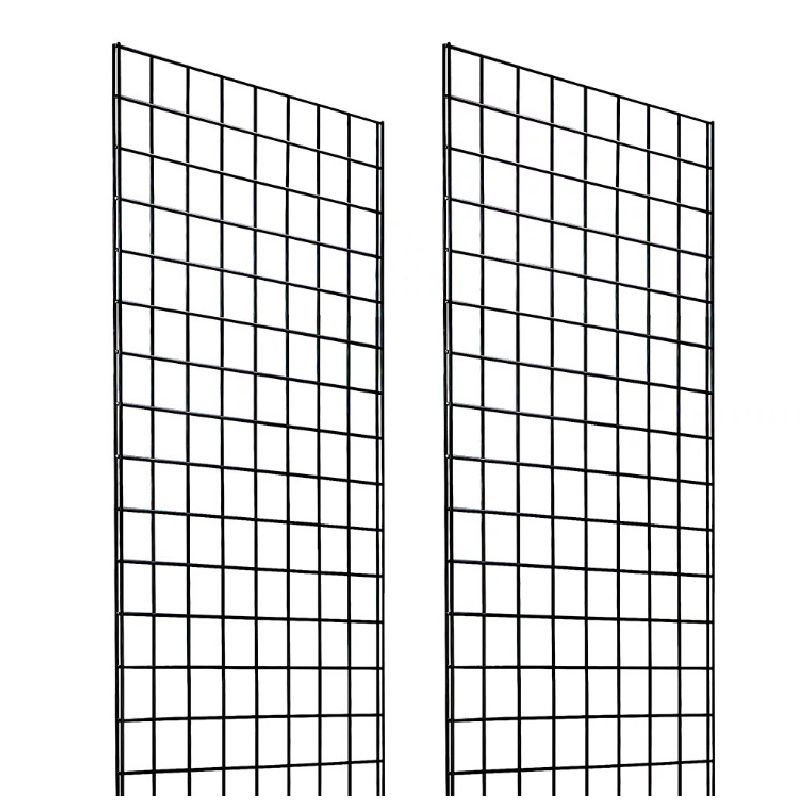Low Price Heavy Duty Grid Panel Wire Mesh Grid Panels Black Metal Gridwall Panels for Retail Store