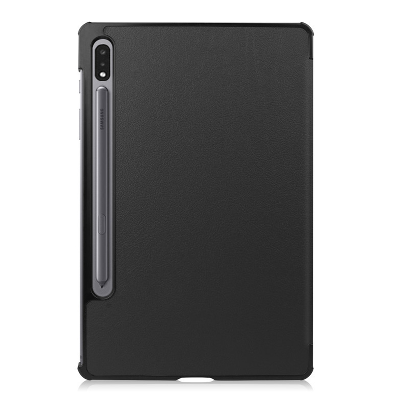 Для планшета Samsung Galaxy Tab S7 T870 T875 из искусственной кожи (полиуретан) и мягкого ТПУ бампер тройной складной чехол-подставка для бизнес-Книга чехол смарт-11 дюймов чехол для планшета