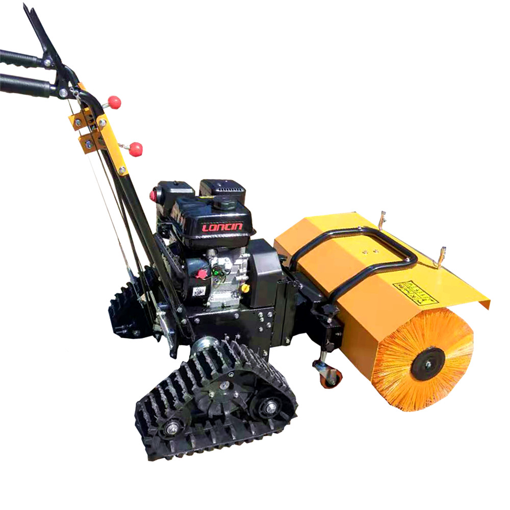 Rolling brush snow blower for property community Winter snow blower